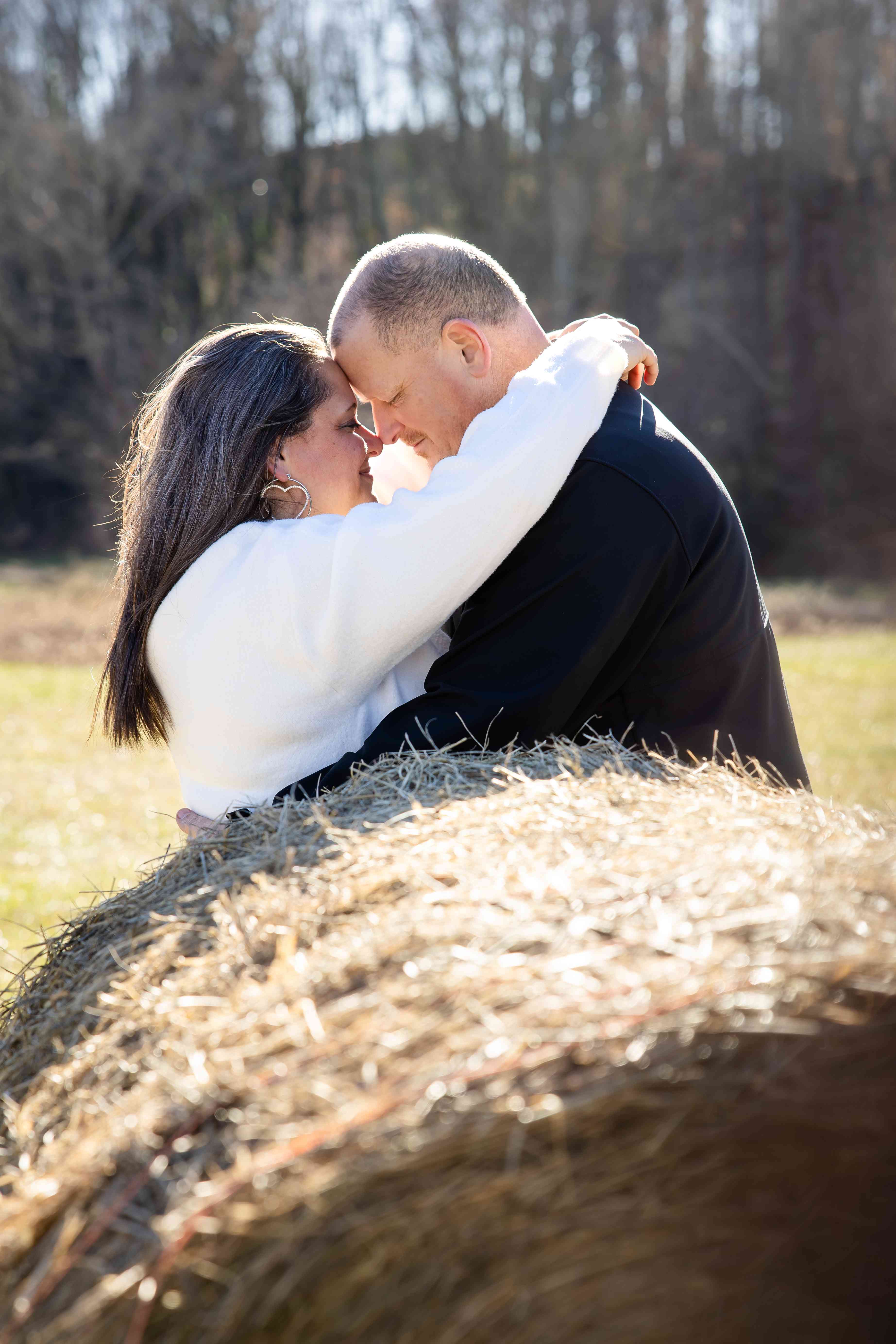 Chris and Jennifer embracing